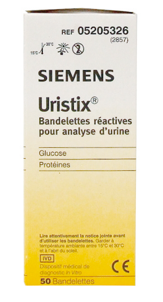 Bandelette urinaire cétone et Glycémie 2GK 100 BD - verano medical