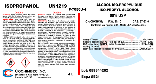 Alcool isopropylique 99% - Richelieu Produits Verriers